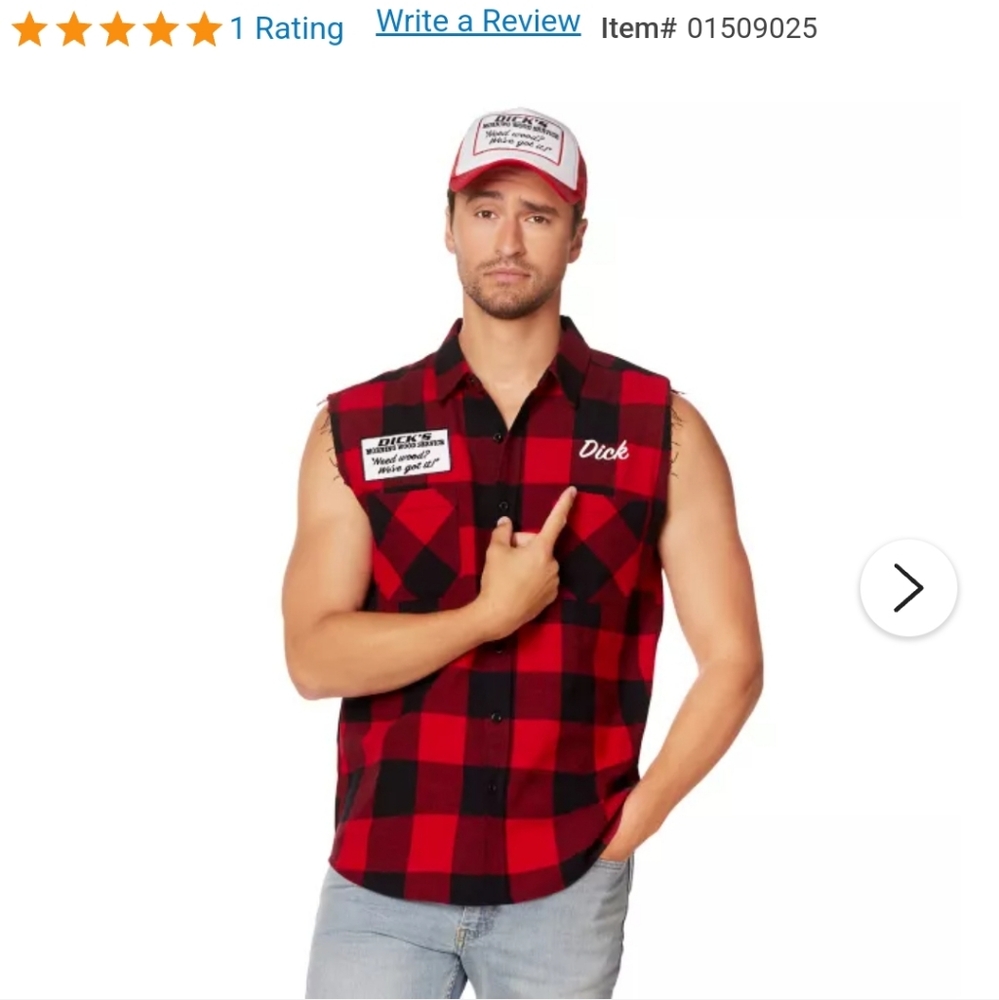 Halloween costume Dick's wood service